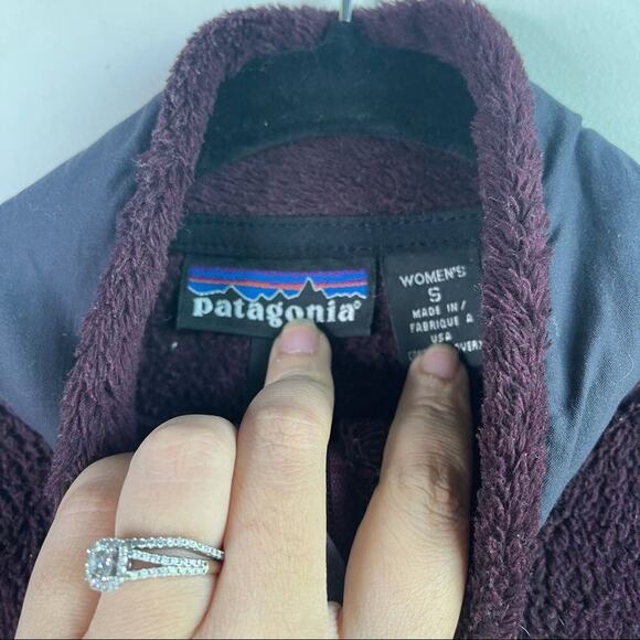 Vintage patagonia deep pile‎ Retro X Plum purple full zip jacket small women's - Picture 3 of 7
